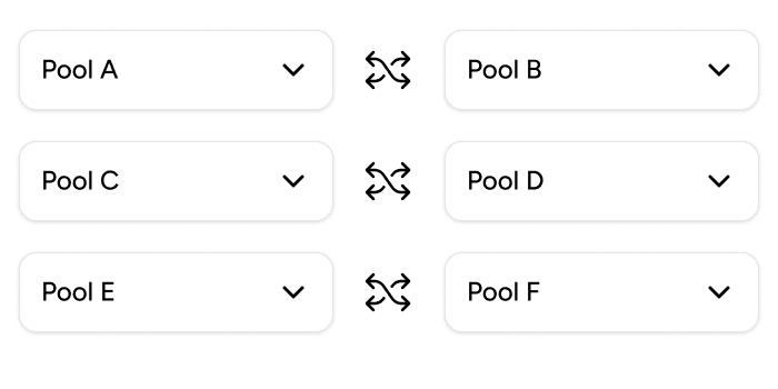 Pool standings table